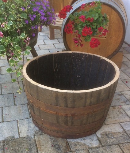 Holzfaß halbiert eichenfaß - holzfaß,